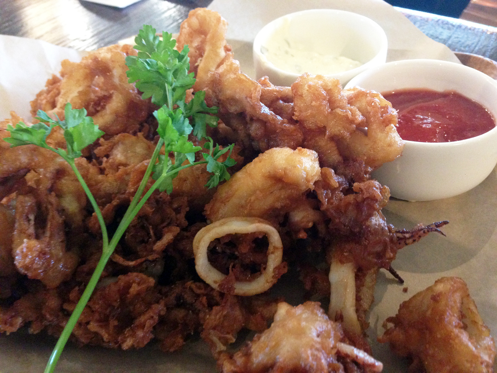 Tempura calamari